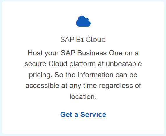 SAP B1 Cloud SAP